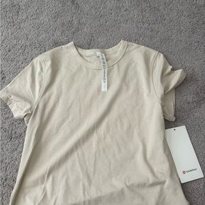 Lululemon Beige Cotton Blend Top